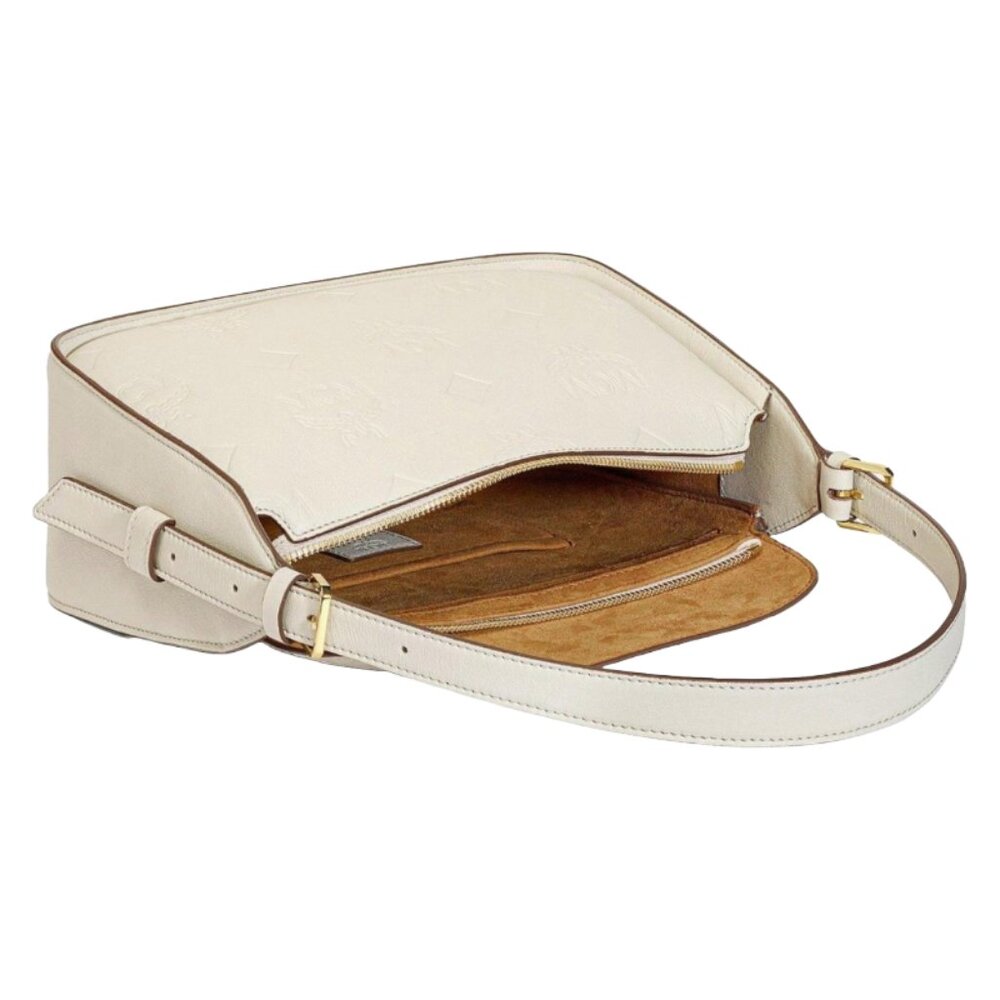 BRAND NEW MCM Handbag - AREN E/W Flap Hobo in Embossed Monogram Leather Handbag - Picture 3 of 4